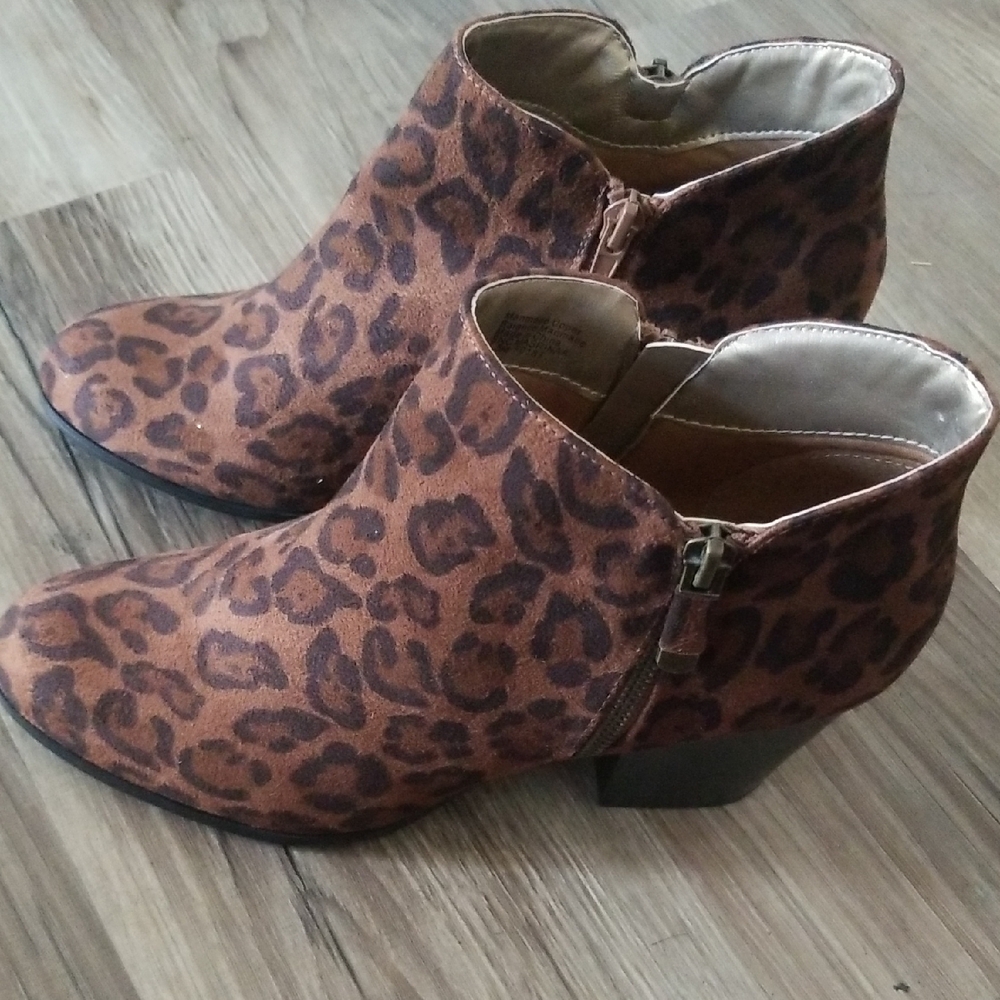 Style & Co. Leopard Print Ankle Booties